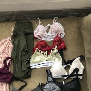 Victoria secret sports bra and bralettes.